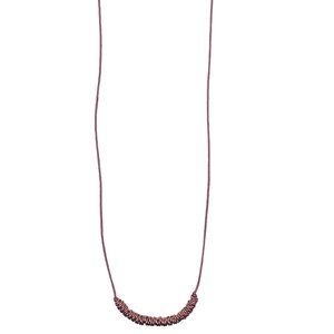 Rose Gold Silk corded Necklace with magnetic clasp